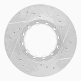 R1 Concepts 1995-2018 Mitsubishi Fuso FE Rear Right Drilled & Slotted Silver Brake Rotor by R1 Concepts 631-60003R