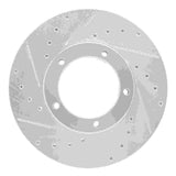R1 Concepts 2000-2018 Mitsubishi Fuso FE Front Left Drilled & Slotted Silver Brake Rotor by R1 Concepts 631-60004L
