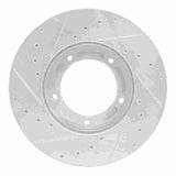 R1 Concepts 2000-2018 Mitsubishi Fuso FE Front Right Drilled & Slotted Silver Brake Rotor by R1 Concepts 631-60004R