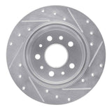R1 Concepts 1961-1991 Mercedes-Benz 500SEC Rear Left Drilled & Slotted Silver Brake Rotor