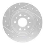 R1 Concepts 1961-1991 Mercedes-Benz 380SLC Rear Right Drilled & Slotted Silver Brake Rotor by R1 Concepts 631-63003R