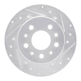 R1 Concepts 1961-1991 Mercedes-Benz 380SLC Rear Right Drilled & Slotted Silver Brake Rotor by R1 Concepts 631-63003R