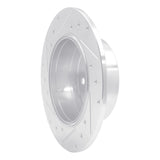 R1 Concepts 1961-1991 Mercedes-Benz 380SLC Rear Right Drilled & Slotted Silver Brake Rotor by R1 Concepts 631-63003R