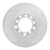 R1 Concepts 1968-1976 Mercedes-Benz 250C Front Right Drilled & Slotted Silver Brake Rotor
