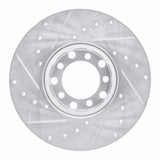 R1 Concepts 1973-1985 Mercedes-Benz 300TD Front Right Drilled & Slotted Silver Brake Rotor by R1 Concepts 631-63006R