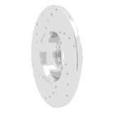 R1 Concepts 1973-1985 Mercedes-Benz 300TD Front Right Drilled & Slotted Silver Brake Rotor by R1 Concepts 631-63006R
