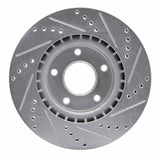 R1 Concepts 1982-1985 Mercedes-Benz 500SEC Front Left Drilled & Slotted Silver Brake Rotor