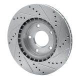 R1 Concepts 1982-1985 Mercedes-Benz 500SEC Front Left Drilled & Slotted Silver Brake Rotor