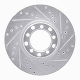 R1 Concepts 1982-1985 Mercedes-Benz 380SEC Front Right Drilled & Slotted Silver Brake Rotor by R1 Concepts 631-63007R