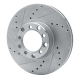 R1 Concepts 1979-1985 Mercedes-Benz 380SE Front Left Drilled & Slotted Silver Brake Rotor by R1 Concepts 631-63008L