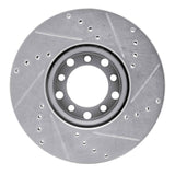 R1 Concepts 1979-1985 Mercedes-Benz 380SE Front Left Drilled & Slotted Silver Brake Rotor by R1 Concepts 631-63008L