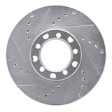 R1 Concepts 1979-1985 Mercedes-Benz 380SE Front Left Drilled & Slotted Silver Brake Rotor by R1 Concepts 631-63008L