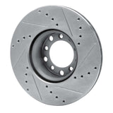 R1 Concepts 1979-1985 Mercedes-Benz 380SE Front Left Drilled & Slotted Silver Brake Rotor by R1 Concepts 631-63008L
