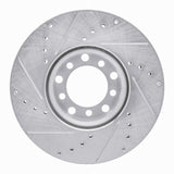 R1 Concepts 1979-1985 Mercedes-Benz 450SL Front Right Drilled & Slotted Silver Brake Rotor by R1 Concepts 631-63008R