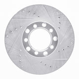 R1 Concepts 1979-1985 Mercedes-Benz 450SL Front Right Drilled & Slotted Silver Brake Rotor by R1 Concepts 631-63008R