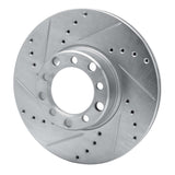 R1 Concepts 1972-1980 Mercedes-Benz 450SL Front Left Drilled & Slotted Silver Brake Rotor by R1 Concepts 631-63009L