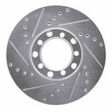 R1 Concepts 1972-1980 Mercedes-Benz 450SL Front Left Drilled & Slotted Silver Brake Rotor by R1 Concepts 631-63009L