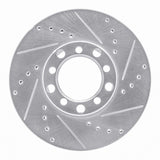 R1 Concepts 1972-1980 Mercedes-Benz 280SEL Front Right Drilled & Slotted Silver Brake Rotor by R1 Concepts 631-63009R