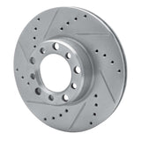 R1 Concepts 1972-1974 Mercedes-Benz 350SL Front Left Drilled & Slotted Silver Brake Rotor by R1 Concepts 631-63010L