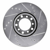 R1 Concepts 1972-1974 Mercedes-Benz 350SL Front Left Drilled & Slotted Silver Brake Rotor by R1 Concepts 631-63010L