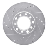 R1 Concepts 1972-1974 Mercedes-Benz 350SL Front Left Drilled & Slotted Silver Brake Rotor by R1 Concepts 631-63010L