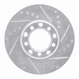 R1 Concepts 1972-1974 Mercedes-Benz 350SL Front Right Drilled & Slotted Silver Brake Rotor by R1 Concepts 631-63010R