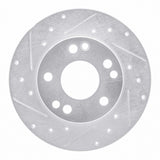 R1 Concepts 1983-1989 Mercedes-Benz 190E Front Left Drilled & Slotted Silver Brake Rotor by R1 Concepts 631-63011L
