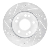 R1 Concepts 1987-1993 Mercedes-Benz 190D Front Right Drilled & Slotted Silver Brake Rotor by R1 Concepts 631-63012R