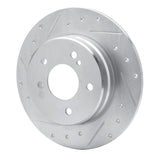 R1 Concepts 1987-2015 Chrysler Crossfire Rear Left Drilled & Slotted Silver Brake Rotor by R1 Concepts 631-63013L