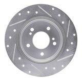R1 Concepts 1987-2015 Chrysler Crossfire Rear Left Drilled & Slotted Silver Brake Rotor by R1 Concepts 631-63013L