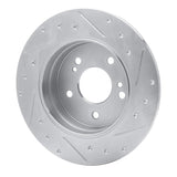 R1 Concepts 1987-2015 Chrysler Crossfire Rear Left Drilled & Slotted Silver Brake Rotor by R1 Concepts 631-63013L