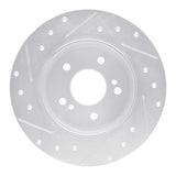 R1 Concepts 1987-2015 Chrysler Crossfire Rear Right Drilled & Slotted Silver Brake Rotor by R1 Concepts 631-63013R