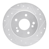 R1 Concepts 1987-2015 Chrysler Crossfire Rear Right Drilled & Slotted Silver Brake Rotor by R1 Concepts 631-63013R