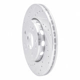 R1 Concepts 1990-1992 Mercedes-Benz 300TE Front Left Drilled & Slotted Silver Brake Rotor by R1 Concepts 631-63014L