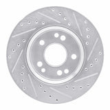 R1 Concepts 1990-1992 Mercedes-Benz 300TE Front Left Drilled & Slotted Silver Brake Rotor by R1 Concepts 631-63014L