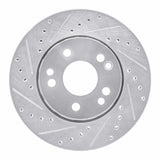 R1 Concepts 1990-1992 Mercedes-Benz 300TE Front Left Drilled & Slotted Silver Brake Rotor by R1 Concepts 631-63014L