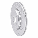 R1 Concepts 1990-1992 Mercedes-Benz 300TE Front Right Drilled & Slotted Silver Brake Rotor by R1 Concepts 631-63014R