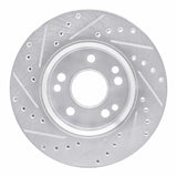 R1 Concepts 1990-1992 Mercedes-Benz 300TE Front Right Drilled & Slotted Silver Brake Rotor by R1 Concepts 631-63014R