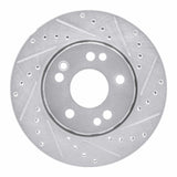 R1 Concepts 1990-1992 Mercedes-Benz 300TE Front Right Drilled & Slotted Silver Brake Rotor by R1 Concepts 631-63014R