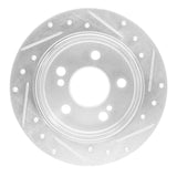 R1 Concepts 1983-1995 Mercedes-Benz E300 Rear Left Drilled & Slotted Silver Brake Rotor by R1 Concepts 631-63015L
