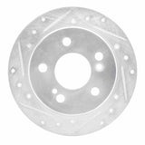 R1 Concepts 1983-1995 Mercedes-Benz E300 Rear Left Drilled & Slotted Silver Brake Rotor by R1 Concepts 631-63015L