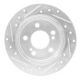 R1 Concepts 1983-1995 Mercedes-Benz 190D Rear Right Drilled & Slotted Silver Brake Rotor by R1 Concepts 631-63015R