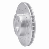 R1 Concepts 1985-1991 Mercedes-Benz 350SD Front Left Drilled & Slotted Silver Brake Rotor by R1 Concepts 631-63017L