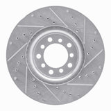 R1 Concepts 1985-1991 Mercedes-Benz 350SD Front Left Drilled & Slotted Silver Brake Rotor by R1 Concepts 631-63017L