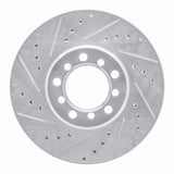 R1 Concepts 1985-1991 Mercedes-Benz 350SD Front Left Drilled & Slotted Silver Brake Rotor by R1 Concepts 631-63017L