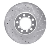 R1 Concepts 1985-1991 Mercedes-Benz 420SEL Front Right Drilled & Slotted Silver Brake Rotor by R1 Concepts 631-63017R