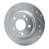 R1 Concepts 1990-1995 Mercedes-Benz 300SL Rear Left Drilled & Slotted Silver Brake Rotor by R1 Concepts 631-63018L