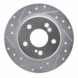 R1 Concepts 1990-1995 Mercedes-Benz 300SL Rear Left Drilled & Slotted Silver Brake Rotor by R1 Concepts 631-63018L