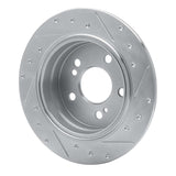 R1 Concepts 1990-1995 Mercedes-Benz 300SL Rear Left Drilled & Slotted Silver Brake Rotor by R1 Concepts 631-63018L