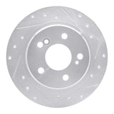 R1 Concepts 1990-1995 Mercedes-Benz SL320 Rear Right Drilled & Slotted Silver Brake Rotor by R1 Concepts 631-63018R